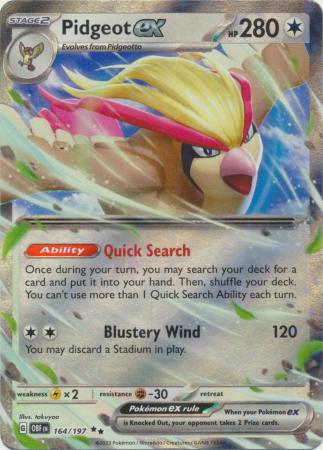Card: Scarlet & Violet: Obsidian Flames Single, Pidgeot ex - 164/197 - Ultra Rare