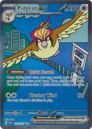 Card: Scarlet & Violet: Obsidian Flames Single, Pidgeot ex - 225/197 - Special Illustration Rare