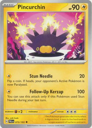 Card: Scarlet & Violet: Paldea Evolved Singles, Pincurchin - 073/193 - Uncommon