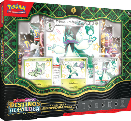 Premium Meowscarada ex de JCC Pokémon (Español)