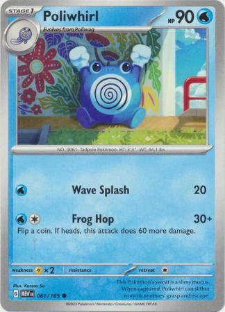 Card: Scarlet & Violet: 151 Singles, Poliwhirl - 061/165 - Common