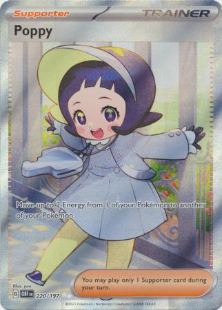 Card: Scarlet & Violet: Obsidian Flames Single, Poppy - 220/197 - Full Art Secret Rare