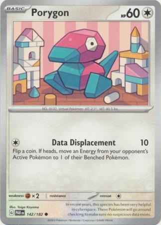 Card: Scarlet & Violet: Paradox Rift Singles, Porygon - 142/182 - Common