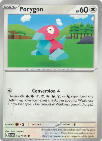 Card: Scarlet & Violet: 151 Singles, Porygon - 137/165 - Common