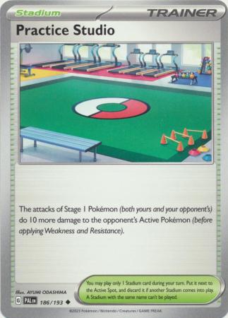 Card: Scarlet & Violet: Paldea Evolved Singles, Practice Studio - 186/193 - Uncommon