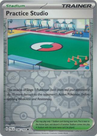 Card: Scarlet & Violet: Paldea Evolved Singles, Practice Studio - 186/193 - Uncommon Reverse Holo
