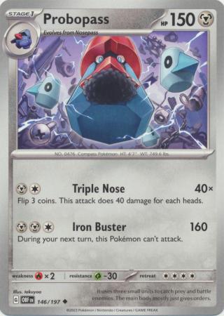 Card: Scarlet & Violet: Obsidian Flames Single, Probopass - 146/197 - Uncommon