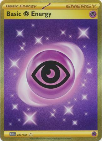 Card: Scarlet & Violet: 151 Singles, Psychic Energy - 207/165 - Gold Secret Rare