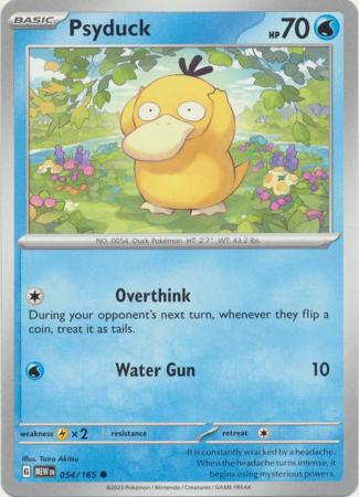 Card: Scarlet & Violet: 151 Singles, Psyduck - 054/165 - Common