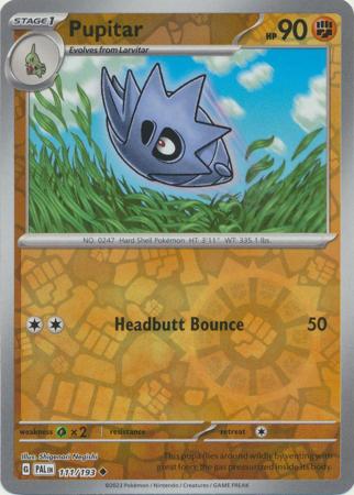 Card: Scarlet & Violet: Paldea Evolved Singles, Pupitar - 111/193 - Uncommon Reverse Holo
