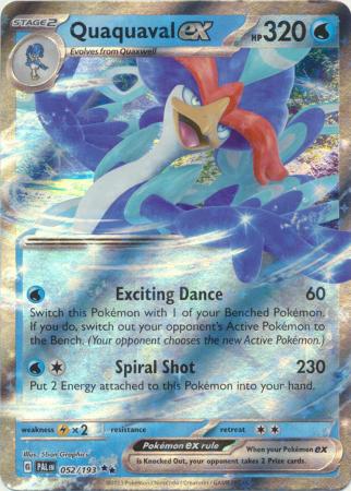 Card: Scarlet & Violet: Paldea Evolved Singles, Quaquaval ex - 052/193 - Ultra Rare