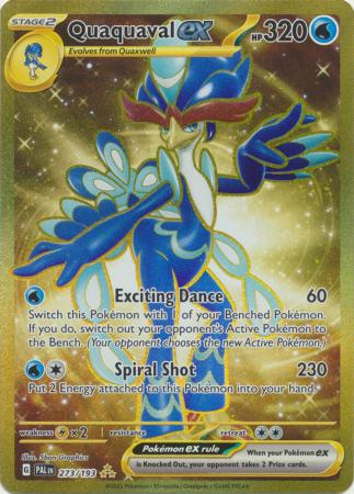 Card: Scarlet & Violet: Paldea Evolved Singles, Quaquaval ex - 273/193 - Gold Secret Rare