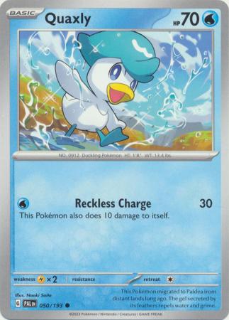 Card: Scarlet & Violet: Paldea Evolved Singles, Quaxly - 050/193 - Common
