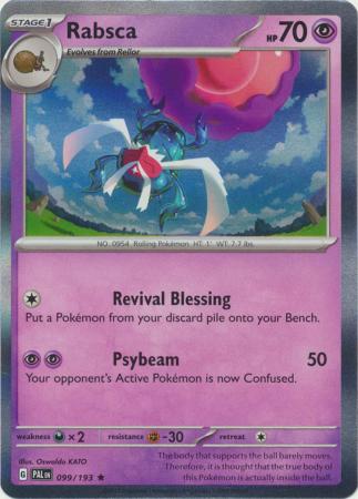 Card: Scarlet & Violet: Paldea Evolved Singles, Rabsca - 099/193 - Holo Rare