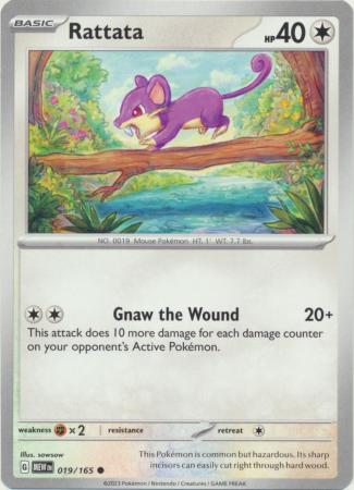 Card: Scarlet & Violet: 151 Singles, Rattata - 019/165 - Common