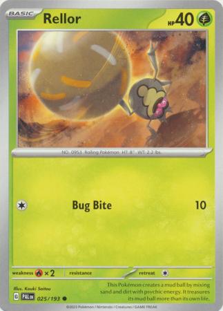 Card: Scarlet & Violet: Paldea Evolved Singles, Rellor - 025/193 - Common