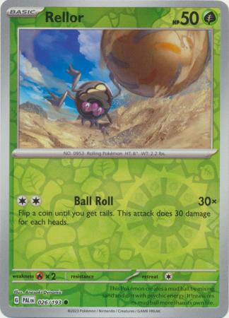 Card: Scarlet & Violet: Paldea Evolved Singles, Rellor - 026/193 - Common Reverse Holo