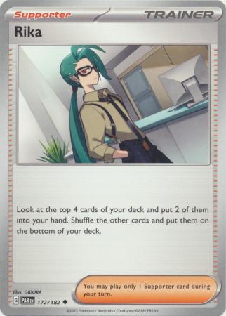 Card: Scarlet & Violet: Paradox Rift Singles, Rika - 172/182 - Uncommon