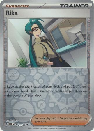 Card: Scarlet & Violet: Paradox Rift Singles, Rika - 172/182 - Uncommon Reverse Holo