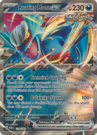Card: Scarlet & Violet: Paradox Rift Singles, Roaring Moon ex - 124/182 - Ultra Rare