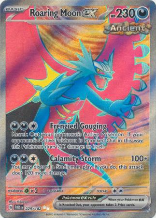 Card: Scarlet & Violet: Paradox Rift Singles, Roaring Moon ex - 229/182 - Full Art Secret Rare