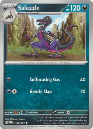 Card: Scarlet & Violet: Obsidian Flames Single, Salazzle - 140/197 - Uncommon
