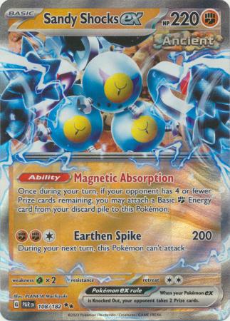 Card: Scarlet & Violet: Paradox Rift Singles, Sandy Shocks ex - 108/182 - Ultra Rare