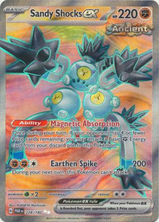 Card: Scarlet & Violet: Paradox Rift Singles, Sandy Shocks ex - 228/182 - Full Art Secret Rare