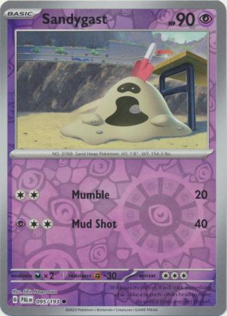 Card: Scarlet & Violet: Paldea Evolved Singles, Sandygast - 095/193 - Common Reverse Holo
