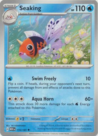 Card: Scarlet & Violet: 151 Singles, Seaking - 119/165 - Uncommon