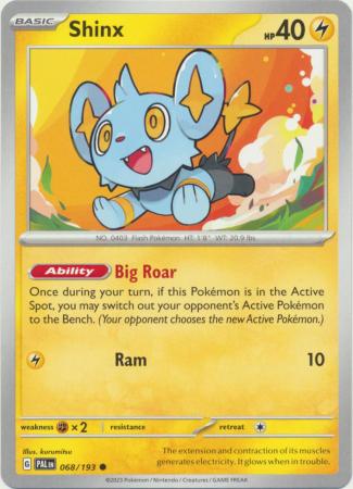 Card: Scarlet & Violet: Paldea Evolved Singles, Shinx - 068/193 - Common