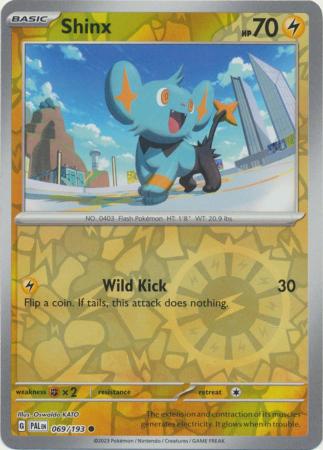Card: Scarlet & Violet: Paldea Evolved Singles, Shinx - 069/193 - Common Reverse Holo