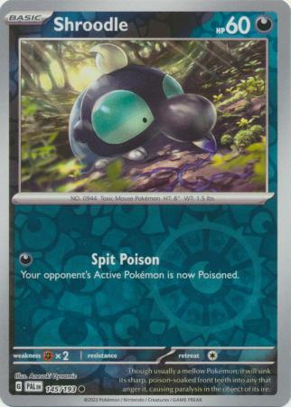 Card: Scarlet & Violet: Paldea Evolved Singles, Shroodle - 145/193 - Common Reverse Holo