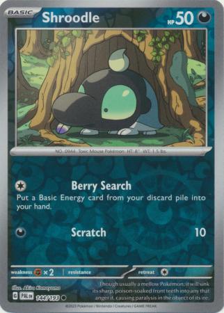Card: Scarlet & Violet: Paldea Evolved Singles, Shroodle - 144/193 - Common Reverse Holo