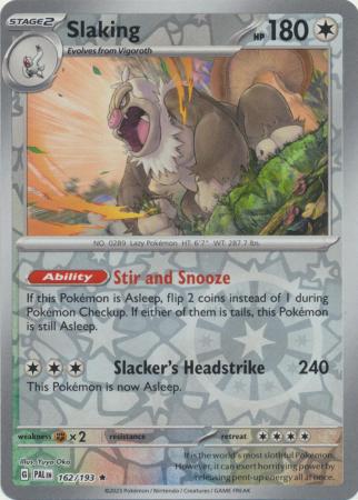 Card: Scarlet & Violet: Paldea Evolved Singles, Slaking - 162/193 - Holo Rare Reverse Holo