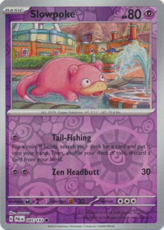 Card: Scarlet & Violet: Paldea Evolved Singles, Slowpoke - 085/193 - Common Reverse Holo