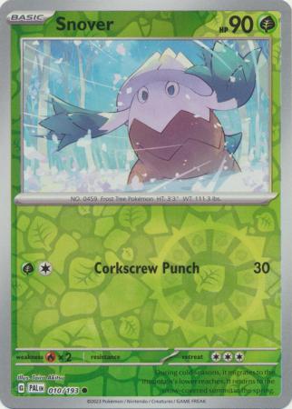 Card: Scarlet & Violet: Paldea Evolved Singles, Snover - 010/193 - Common Reverse Holo
