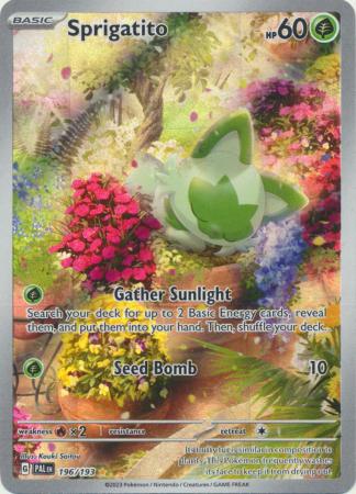 Card: Scarlet & Violet: Paldea Evolved Singles, Sprigatito - 196/193 - Illustration Rare