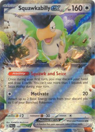 Card: Scarlet & Violet: Paldea Evolved Singles, Squawkabilly ex - 169/193 - Ultra Rare