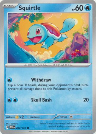 Card: Scarlet & Violet: 151 Singles, Squirtle - 007/165 - Common