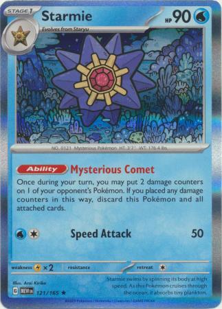 Card: Scarlet & Violet: 151 Singles, Starmie - 121/165 - Holo Rare
