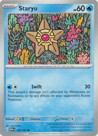 Card: Scarlet & Violet: 151 Singles, Staryu - 120/165 - Common
