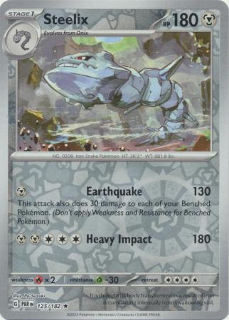 Card: Scarlet & Violet: Paradox Rift Singles, Steelix - 125/182 - Holo Rare Reverse Holo