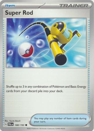 Card: Scarlet & Violet: Paldea Evolved Singles, Super Rod - 188/193 - Common