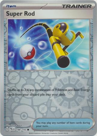 Card: Scarlet & Violet: Paldea Evolved Singles, Super Rod - 188/193 - Common Reverse Holo
