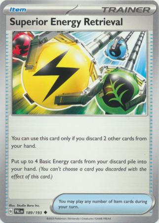 Card: Scarlet & Violet: Paldea Evolved Singles, Superior Energy Retrieval - 189/193 - Uncommon