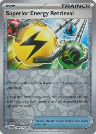 Card: Scarlet & Violet: Paldea Evolved Singles, Superior Energy Retrieval - 189/193 - Uncommon Reverse Holo