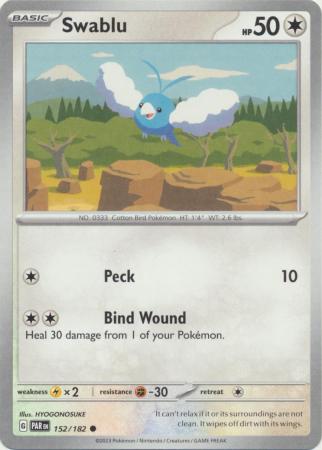 Card: Scarlet & Violet: Paradox Rift Singles, Swablu - 152/182 - Common