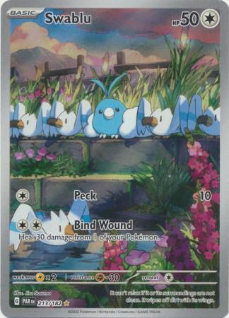 Card: Scarlet & Violet: Paradox Rift Singles, Swablu - 213/182 - Illustration Rare