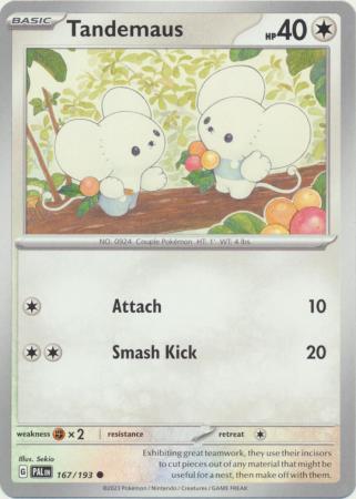 Card: Scarlet & Violet: Paldea Evolved Singles, Tandemaus - 167/193 - Common